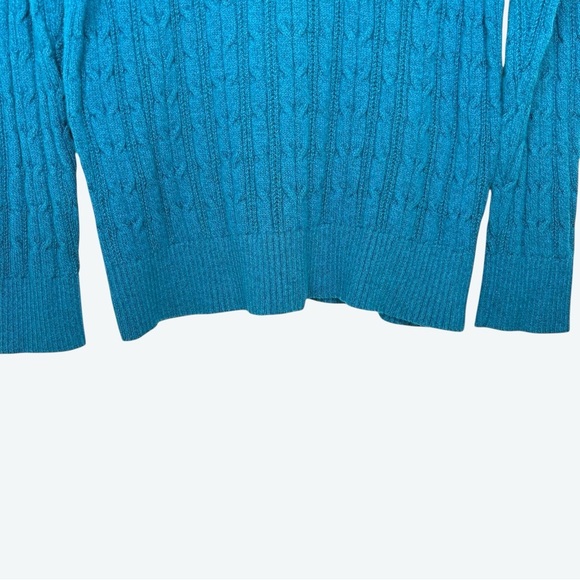 90s Grandmacore Blue Rib Knit Sweater Pullover Women's XL Y2K Preppy, Academia - Picture 8 of 12